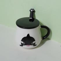 Changlong official souvenir card Kaka Qi Qi Panda Tiger Whale Cute Mark Cup With Spoon Send Birthday Gift Gift Box