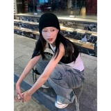 Дизайнерский комплект, бюстгальтер-топ, ретро сексуальная спортивная майка топ без рукавов, тренд сезона, в американском стиле, в обтяжку