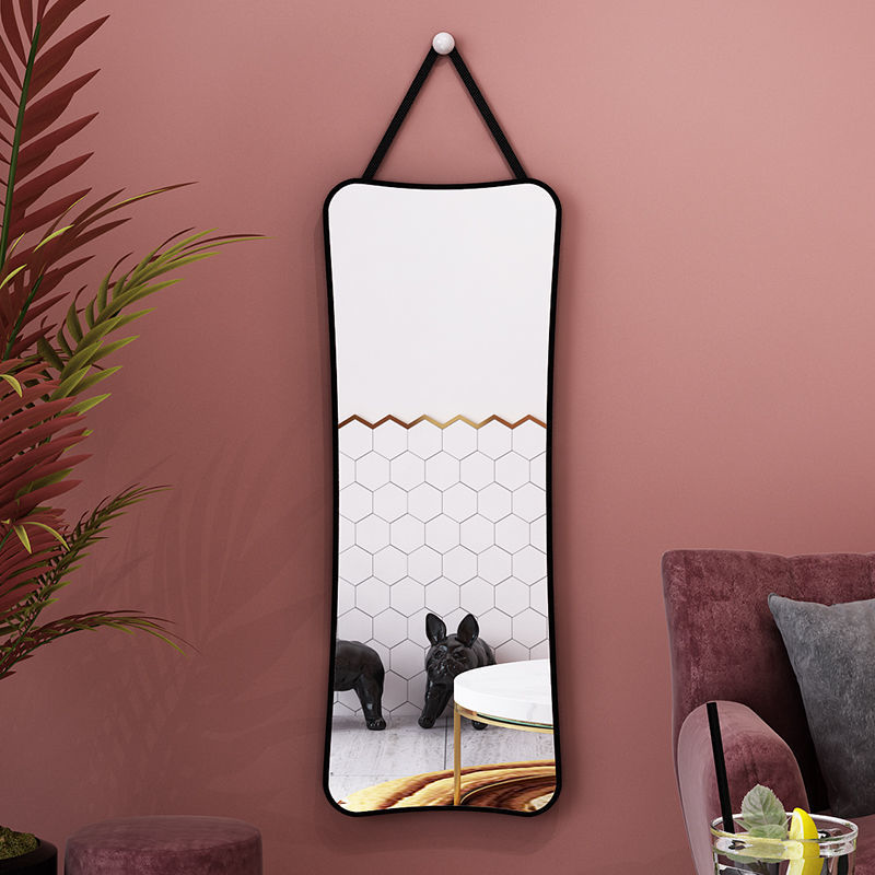 Pockneal dressing mirror floor full body mirror self-pasted wall wall mirror home with dormitory wall door and rear audition mirror