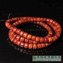Antique Fidelity Full of Blood Camel Bone Buddha Beads 108 Rosary Camel Blood Material Tibetan Lingbone Hand String Beads