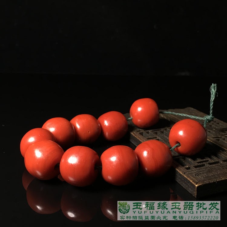 Ancient Play Miscellaneous Collection Antique selection of Qing Dynasty Xuebazhu Round Pearl Handmade Glass Bead Lovers of the Buddha Pearl Handout