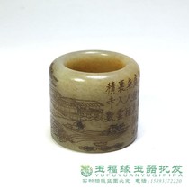 Antiques Ming and Qing jade old jade high ancient jade Xinjiang Hotan jade finger ring antiques antiques old goods old objects