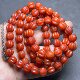 Antique collection fine handmade melon beads old jade south red quartzite jade beads string 10 necklace accessories with beads