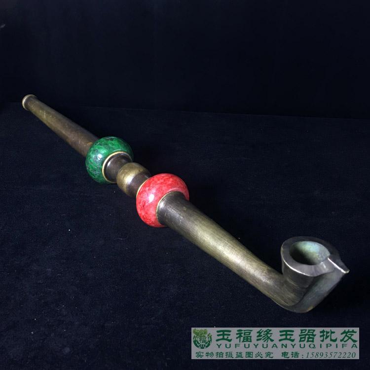 Ancient Play Imitation Ancient Pure Copper Dry Cigarette Bag Copper Cigarette Bag Pan Old Smoke Bucket Detachable Can Use Ancient Play Collection Gift-Taobao