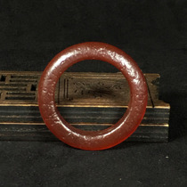 Antique jade ring pendant agate ring pendant chalcedony ring accessories old jade ring jade pendant safe buckle