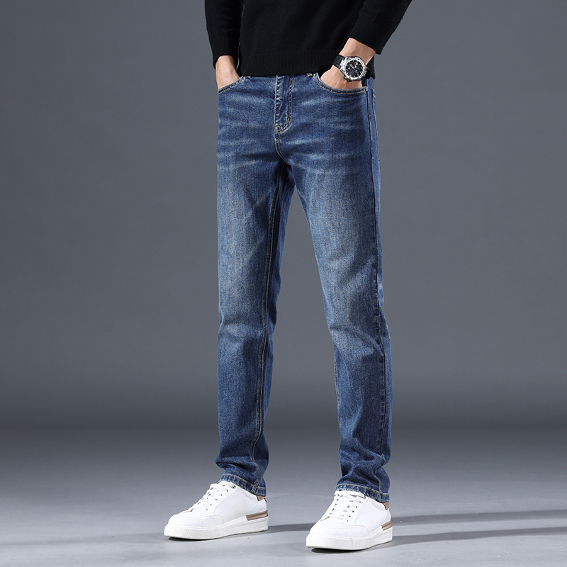 Lee Bradbury Summer Thin High-End Jeans for Men, Slim Fit, Cotton Stretch, Comfortable, Casual, Versatile Long Pants