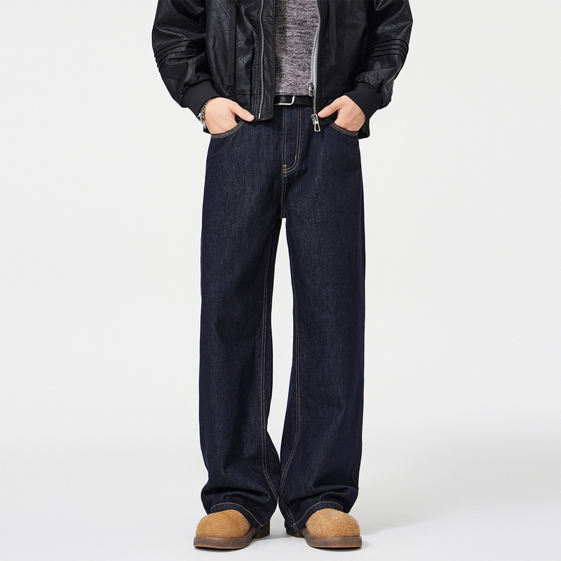 Lee Bradbury Spring and Autumn American Style Trendy Brand Flared Raw Denim Jeans for Men, Loose and Versatile Trendy Wide-Leg Pants Lee Bradbury Spring and Autumn American Style Trendy Brand Flared Raw Denim Jeans for Men, Loose and Versatile Trendy Wide-Leg Pants