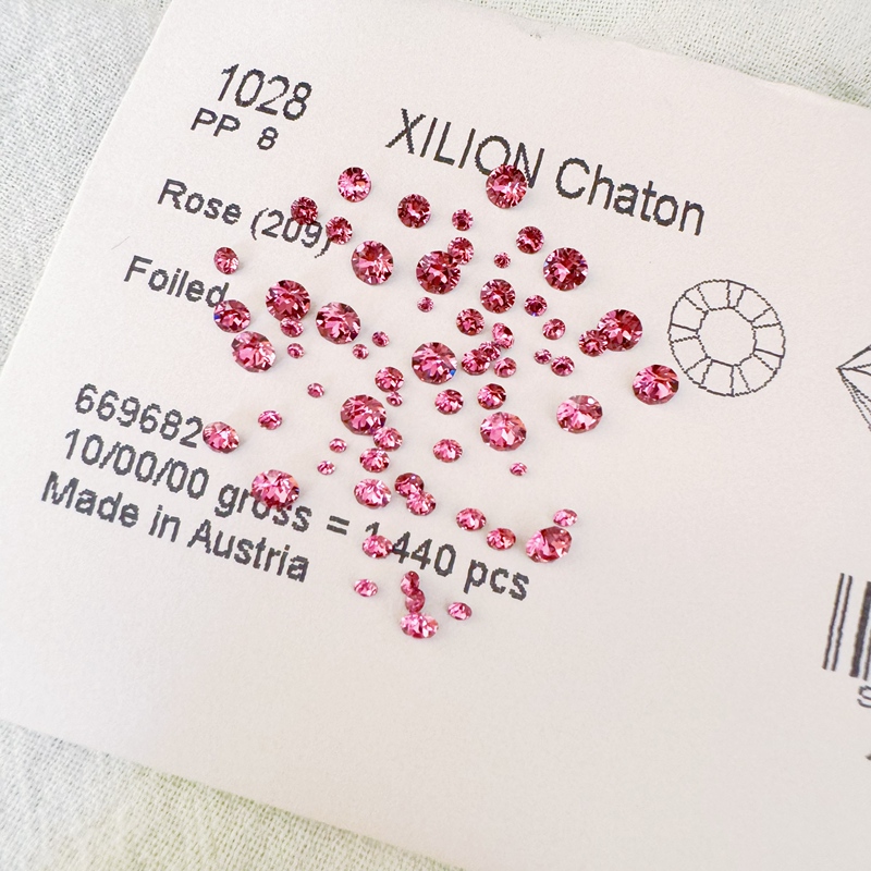 209 Rose Red Genuine Austrian Pointed Bottom Round Nail Art Decorations Rhinestones Nail Art Rhinestones Ball Pile Rhinestones
