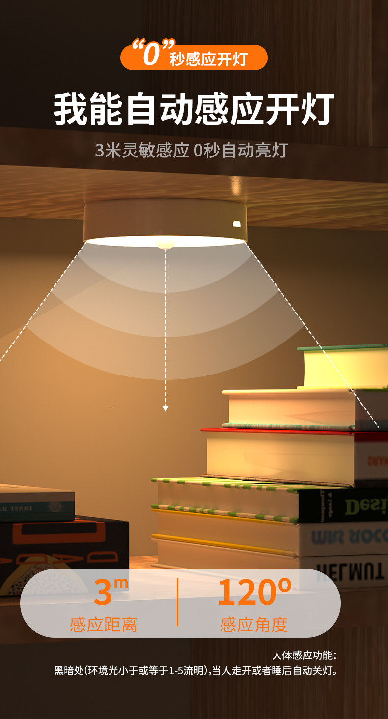 感应小夜灯人走灯灭