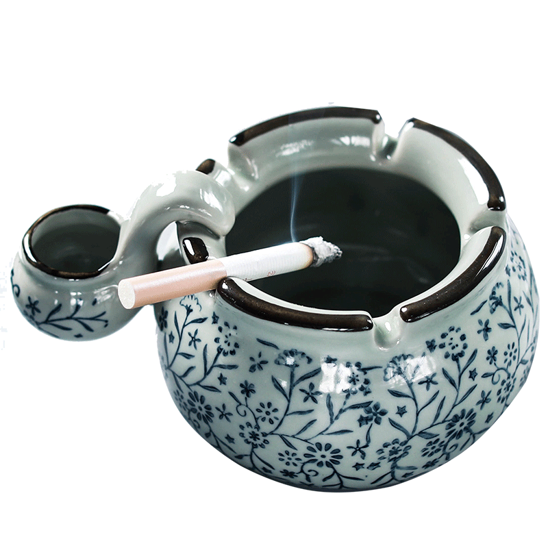 Vegetable treasure Japanese blue and white porcelain hand - made take sink ashtray creative individuality creative gifts home sitting room