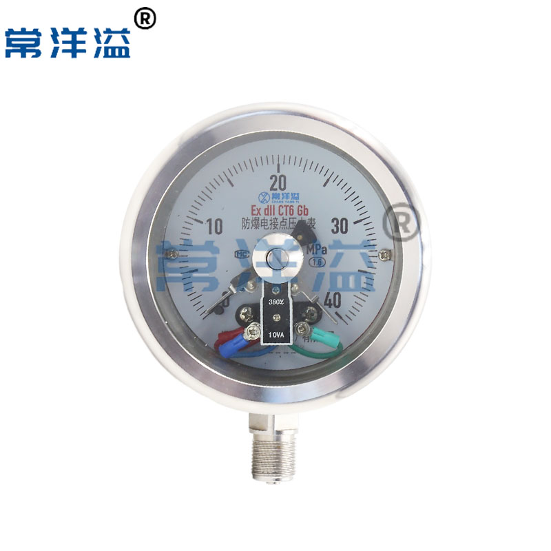 全不锈钢304材质防爆电接点压力表ExdIICT6耐腐蚀隔爆上下限控制
