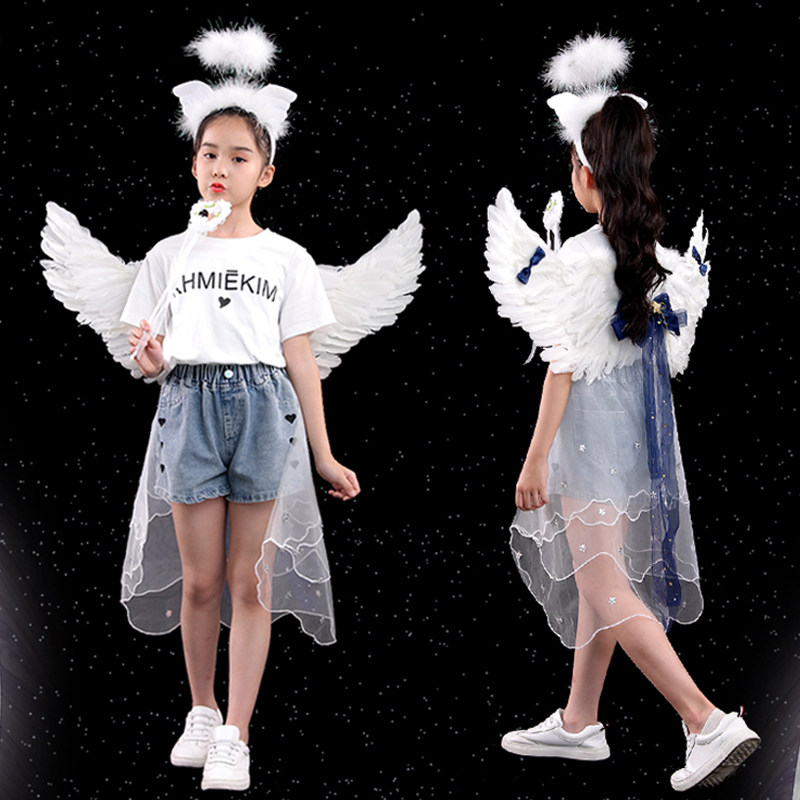 cosplay天使羽毛翅膀道具儿童节万圣节表演服装舞台演出公主背饰: 梦幻公主变装,全场焦点就差你啦!🎉-翅膀-淘宝好物网