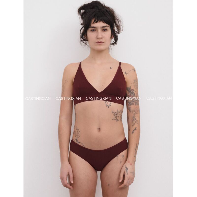[in Stock] Baserange Triangle Bra Large Triangle Wireless Soft Bamboo Fiber Underwear Bra