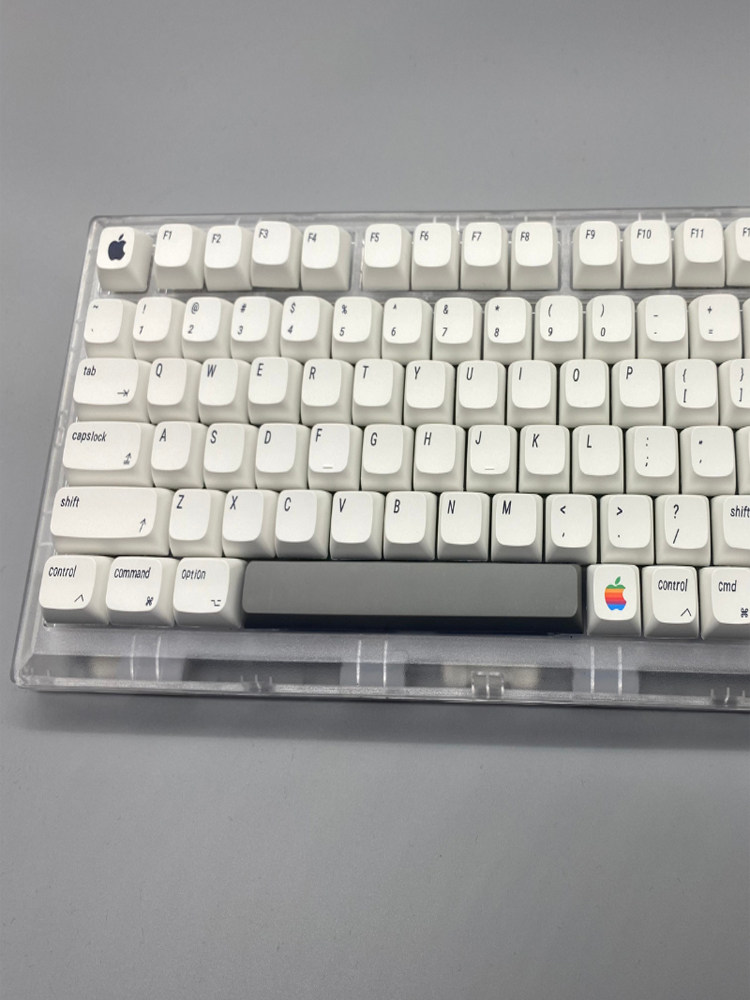 MAC APPLE WIND KEYCAP XDA HEIGHT PBT SUBLIMATION MINIMALIST WHITE SUITABLE FOR 61|64|68|84|87|98|104