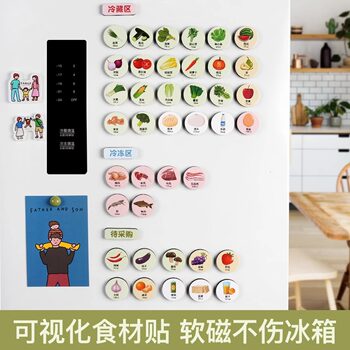 Yifei Food Refrigerator Magnets Creative Sticky Notes Decorative Magnetic Labels Cute Fruit and Vegetable Refrigerator Magnets