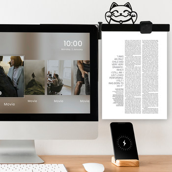 Easy-To-Use Computer Monitor Screen Side Clip Folder A4 Document Holder Stand Notebook Typing Clip Office Car