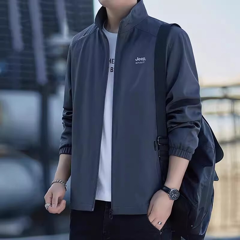 Jeep Spirit Jeep Jacket Outerwear Spring, Autumn and Winter 2026 Model Stand Collar High-End Casual Jacket Loose Fit