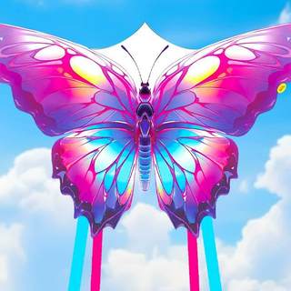 Colorful wing butterfly kite 2024 new weifang kite breeze easy to fly high-end children's kite for adults