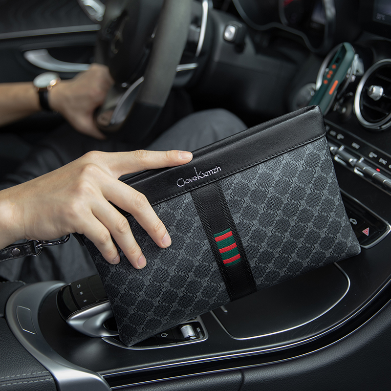 Special Cabinet Men's Bag 2023 Casual Trend Genuine Leather Hand Grab Bag Large Capacity Hand Grip Bag Men's Handbag envelope Envelope Wallet-Taobao