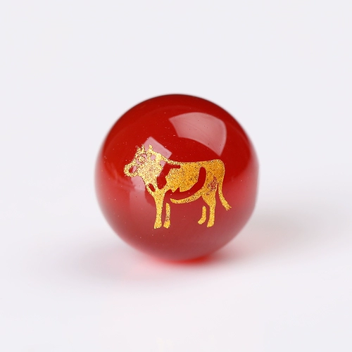 Натуральное ониксовое украшение-шарик, бусины, оберег на день рождения, браслет, аксессуары, китайский гороскоп