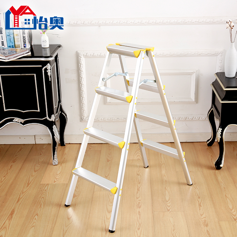 Aao ladder Household folding ladder Herringbone ladder Engineering ladder thickened aluminum alloy portable multi-function ladder stool horse stool ladder