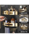 Italian Aisino Golden Bathroom Triangular Storage Rack Detachable Bathroom Storage Rack 304 Stainless Steel