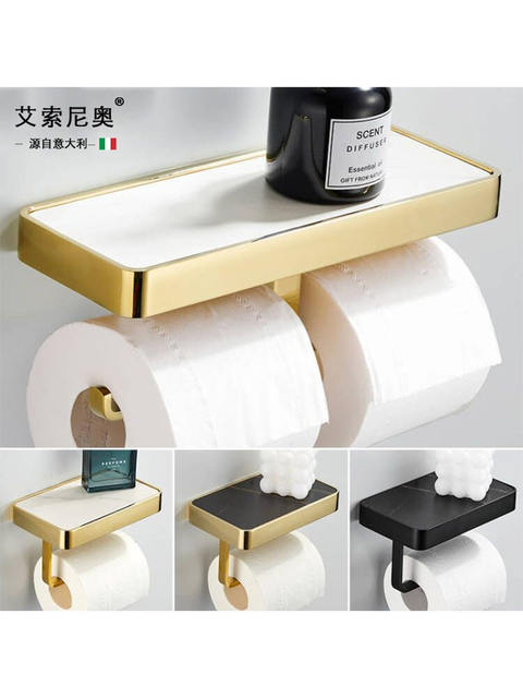 Italian Aisino Slate Light Luxury Bathroom Roll Paper Holder Storage Toilet Paper Holder Creative Punch-Free Tissue Holder