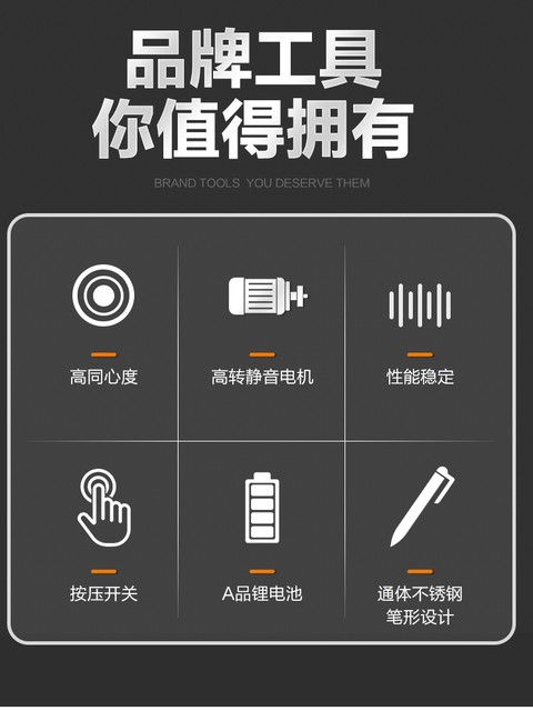 Electric Grinding Pen, Engraving Pen, Pen-Type Electric Grinder, Handheld Jade, Peach Pit, Dental Tool, Hobby Tool, Gourd Polishing Head, Carving Pen