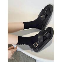 White socks for women summer ice socks summer thin Japanese style pile socks black mid-calf socks ice silk summer internet celebrities