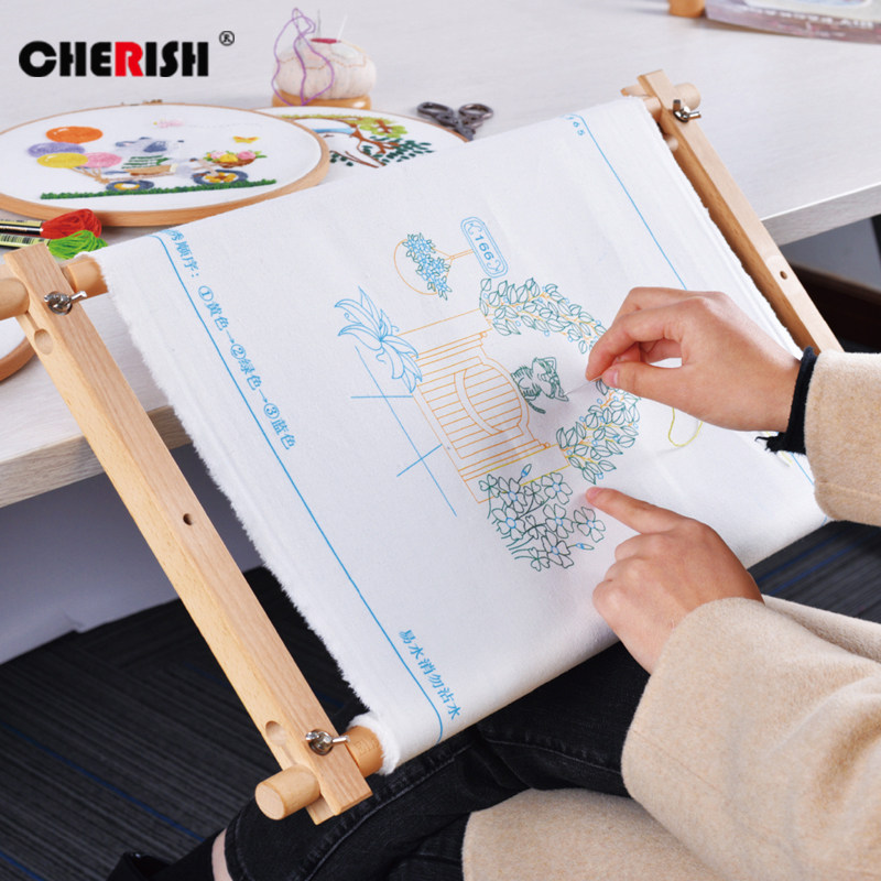 Cherish 2022 new cross stitch embroidery frame small tool solid wood embroidery frame sub-embroidery hand-embroidered 55CM
