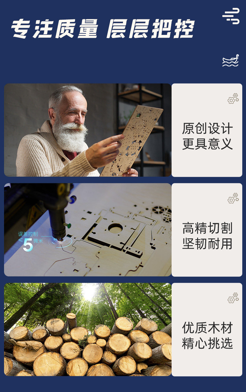 Корабль ugears两栖气垫登陆船双扇木质拼装模型船模拼图机械玩具男生 Корабль ugears两栖气垫登陆船双扇木质拼装模型船模拼图机械玩具男生