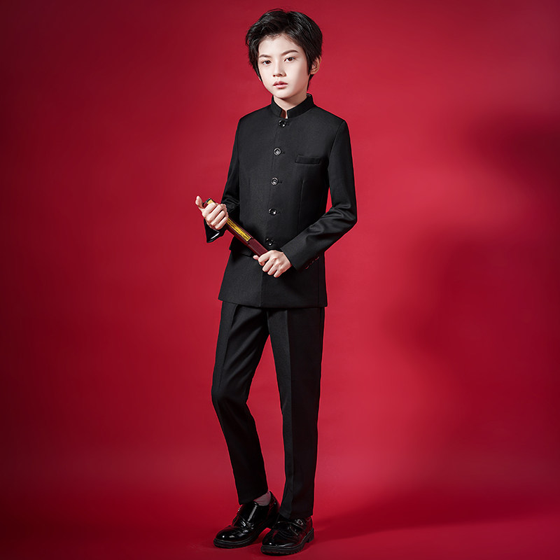Boy's suit Zhongshan clothes suit Minju's national wind children's gown to host the piano performance in the suit CUHK Tong Shuai Gas-Taobao