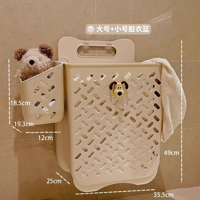 Dirty Laundry Basket Home Foldable Wall-mounted Dirty Laundry Basket Containing Basket Toilet Bathroom God put dirty laundry Laundry Basket-Taobao