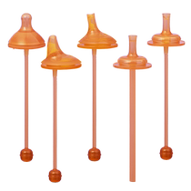 Pigeon milk bottle straw accessories nano silver gravity ball learning drinking mouth milk duck bill wide diameter anti-spray third generation handle