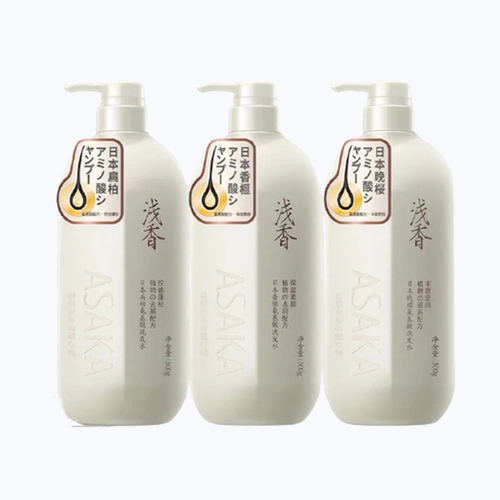 浅香 Японский шампунь на основе аминокислот, гель для душа со стойким ароматом, кондиционер, комплект, долговременный эффект, контроль жирного блеска, придает объем, удаление перхоти