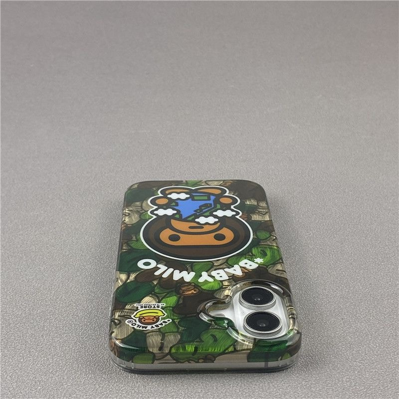 Japanese Trendy Brand Ape-Themed Phone Case Suitable for iPhone 16 Pro Max, Apple 14, Double-Layer, Anti-Drop, for Men and Women, 17 Pro, High-End New Model, 14 Pro Protective Case, 17/16