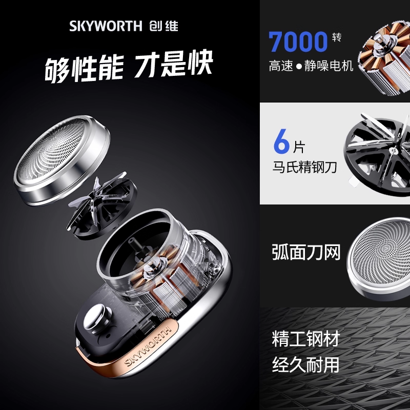 Электрическая мужская бритва Skyworth Yuanshi Shaver 2026 новая мини-портативная подлинная официальный флагманский магазин