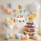 Airplane, Car, Children's Balloons, Scene Decoration, Baby, Home, Family Party, Happy Birthday, Sense of Ceremony