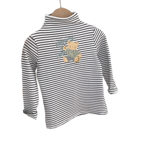 Childrens half turtleneck bottoming shirt autumn clothing winter warm clothing underwear long-sleeved T-shirt boys and girls baby velvet top