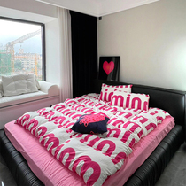 Summer Nordic style girls pure cotton four-piece set 2024 new cotton sheets and quilt covers skin-friendly bedding