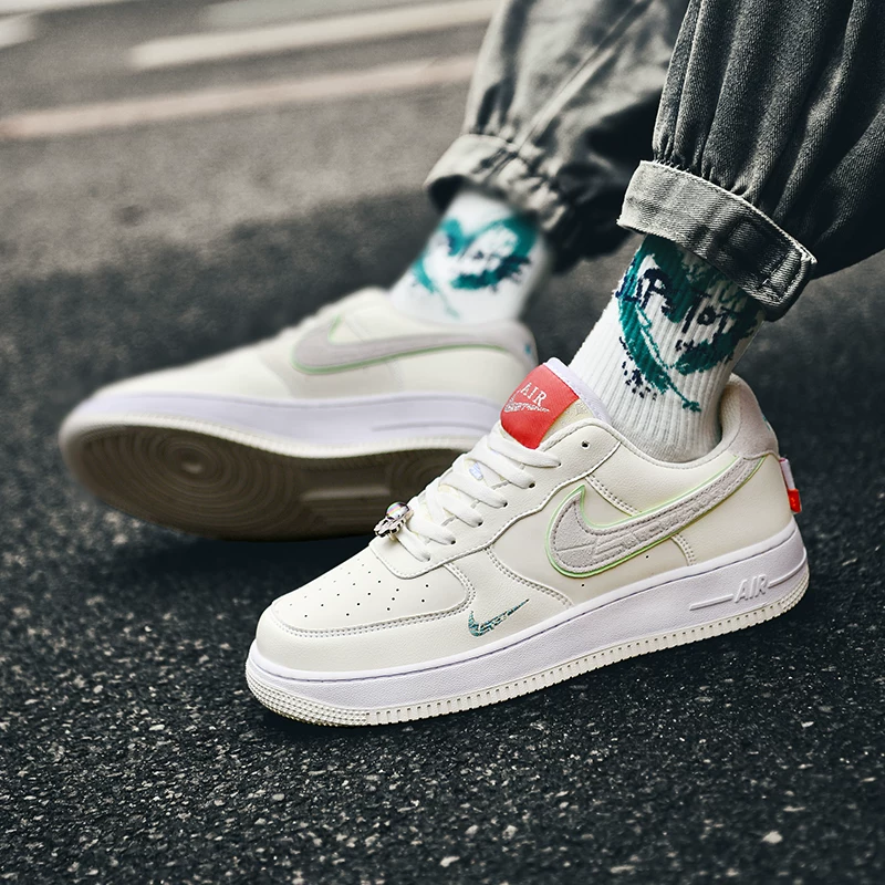 Канали Putian. Мужские кроссовки Air Force One AF1 Год Дракона. лимитированные летние дышащие спортивные кроссовки женские, увеличение высоты