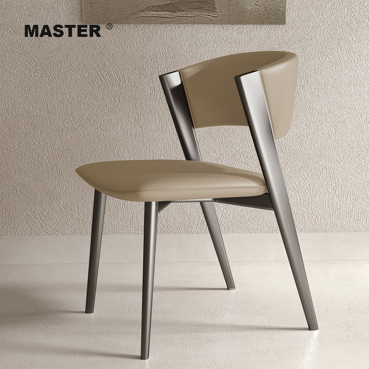 Willy-style light extravagant dining chair designer Prototype Room Dresser Half Arc Leaning Back Chair Modern Minima Home Restaurant Chair-Taobao