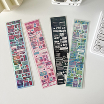 ins wind creative retro film poster wind hand bill stickers keyboard material goo card decoration DIY girl heart stickler