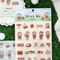 Korean cute stickers live this small matter cartoon girls handbooks and paper stickers PVC waterproof water glasses stickers