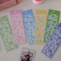 South Korea Pins Heckler Stickers Sparkling Laser Cute Decoration DIY Material Chasing Starry Small Caro Card Waterproof Sticker