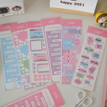 South Korea ins the same English dialog box STICKSTICKERS Students chasing starry small card handbills Decorative Material Diy Sticker