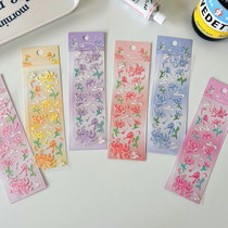 Homemade original hand ledger stickers cute flowers Chrysanthemum Material STICKER DIY HAND TENT DECORATION INWIND STICKLER PAINTINGS