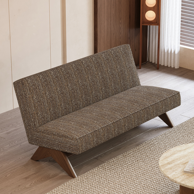Medieval-Style Living Room Fabric Sofa Chair, Solid Wood American-Style Lazy Sofa, Suitable for Guesthouses, Hotels, Coffee Shops, Model Rooms, and Reception Areas