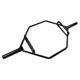 Ring deadlift bar hexagonal barbell hexagonal ring barbell Olympic bar squat deadlift gym black silver