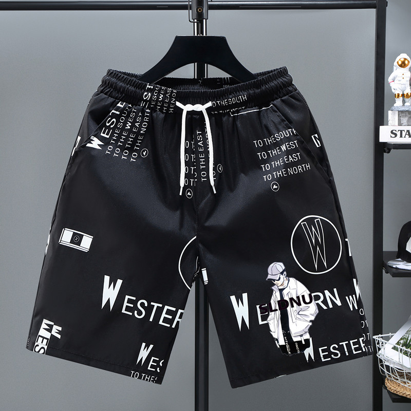 Ice Silk Quick-Dry Summer Shorts for Men, Thin Trendy Beach Shorts, Large Casual Sports Shorts, Five-Point Pants Ice Silk Quick-Dry Summer Shorts for Men, Thin Trendy Beach Shorts, Large Casual Sports Shorts, Five-Point Pants